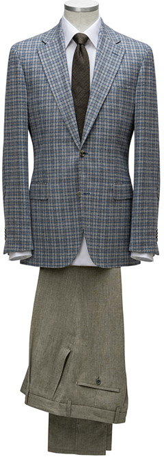 Casual jacket and trousers at Saint Crispin tailors in Northampton